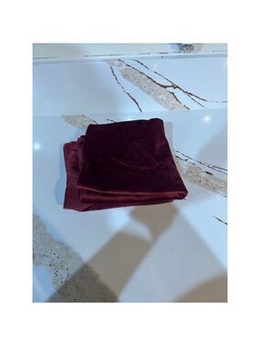 Velvet Pillow Cover Burgundy 18x18 Inches